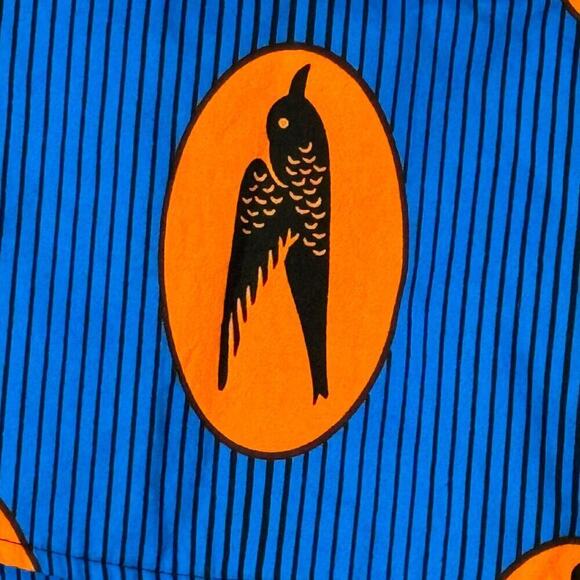 Mae Otti African Print Top Orange Blue Designer 3XL Tabitha Brown Urban Work BBW - Picture 12 of 15